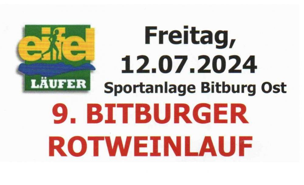 9. Bitburger Rotweinstrecke zum Wandern, Walken und Laufen