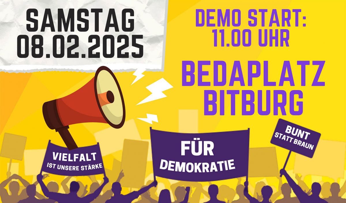 „Nie wieder ist jetzt“ Demonstration in Bitburg